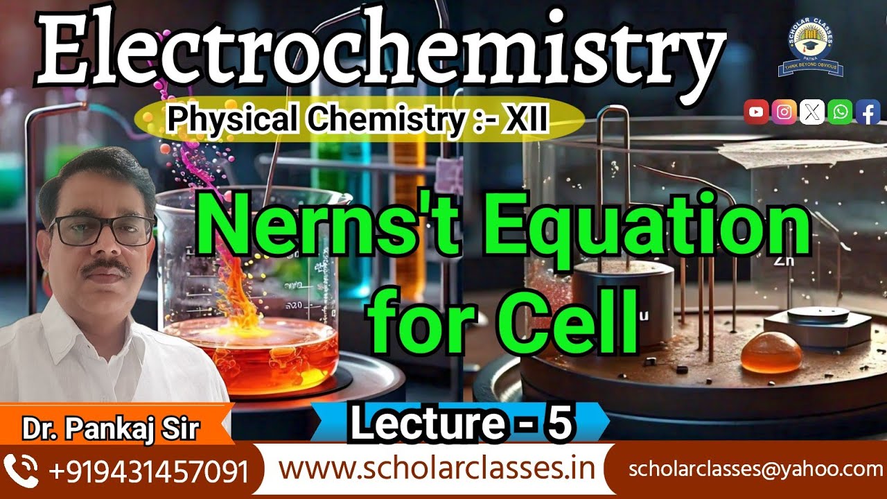 Derivation of Nernst equation for cell