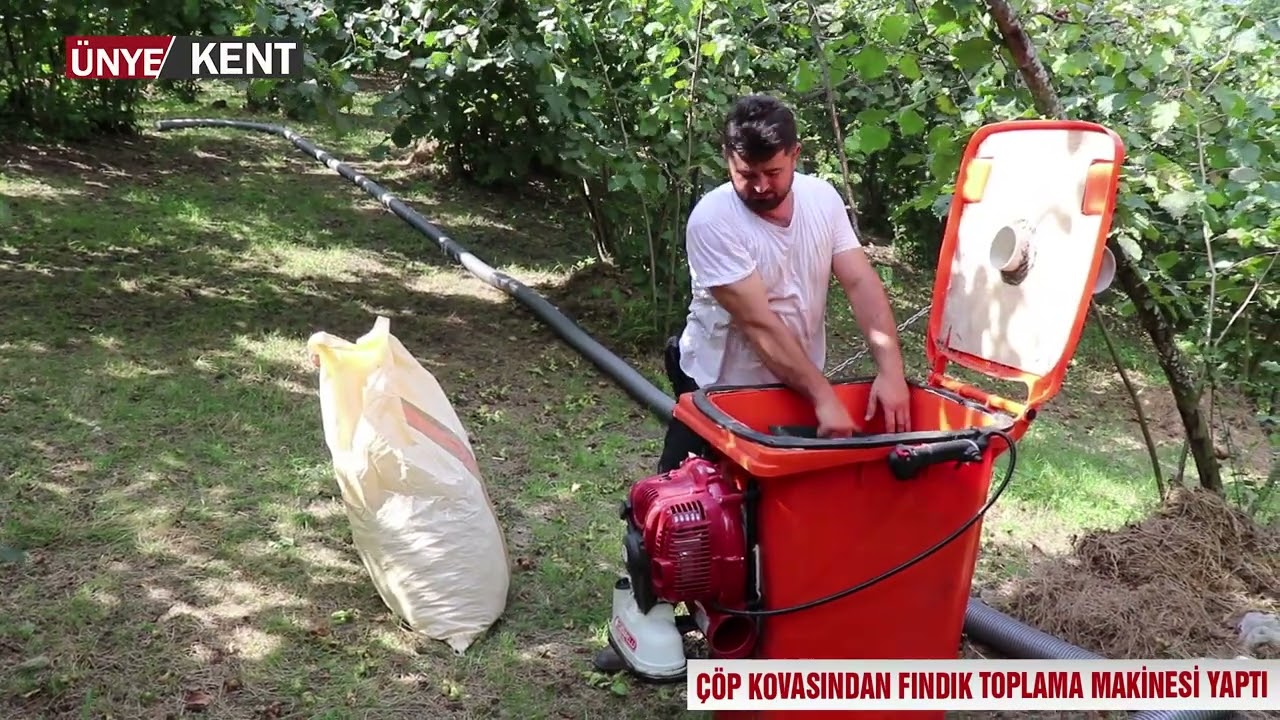 ÇÖP KOVASINDAN FINDIK TOPLAMA MAKİNESİ YAPTI