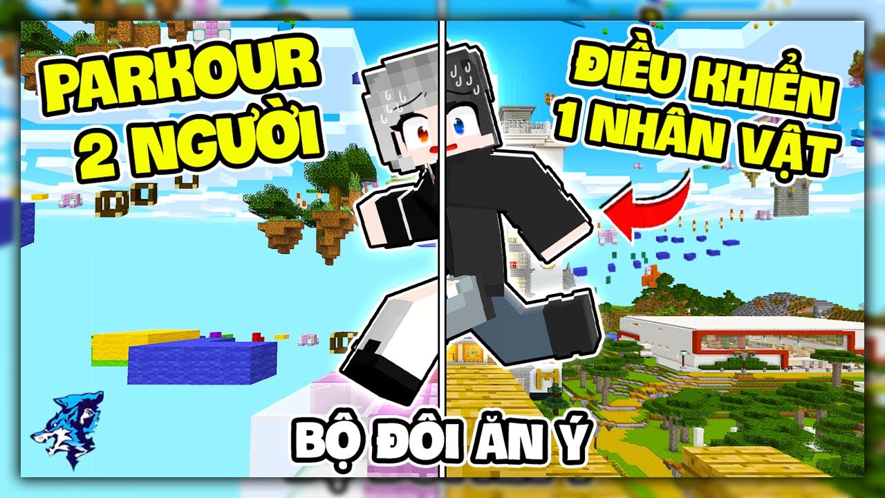 Minecraft nhưng 2 Người Điều Khiển 1 Nhân Vật | Siro Và Sammy Trở Thành Bộ Đôi Parkour Siêu Ăn Ý