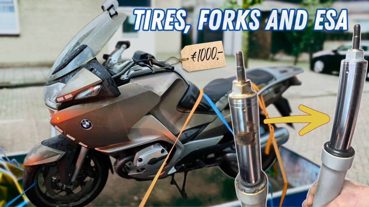 Я купил самый дешевый BMW R1200RT на Marketplace - Часть 2: Ремонт шин, подвески и вилки.