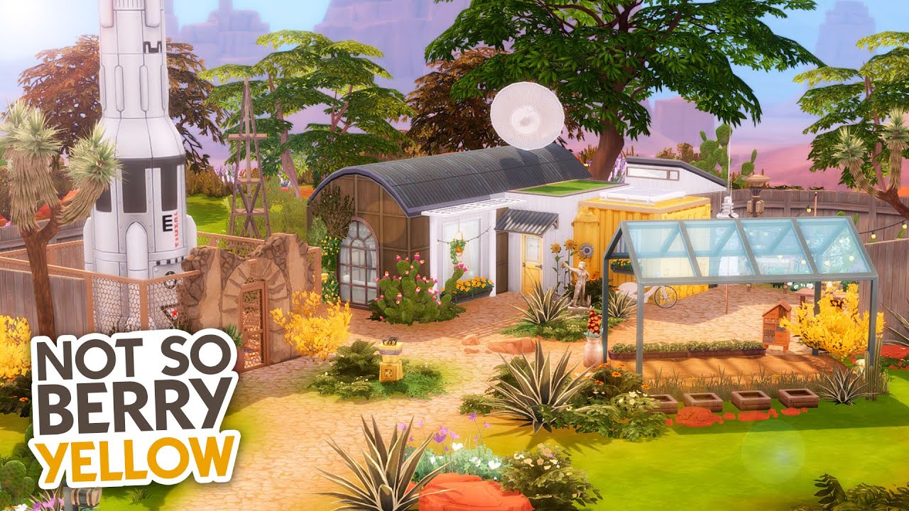 Not So Berry Tiny House: Yellow 🚀 // The Sims 4 Speed Build