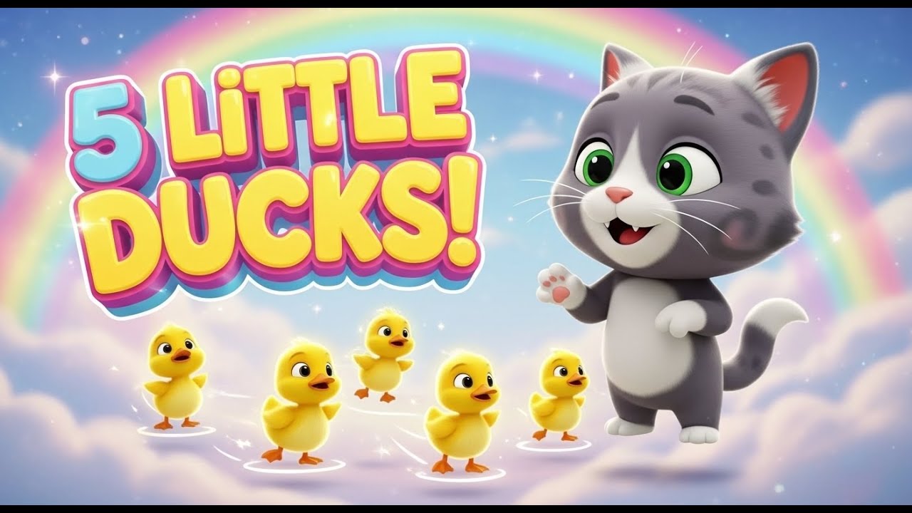 Five Little Ducks | Talking Tom Nursery Rhyme | Kids Songs & Rhymes