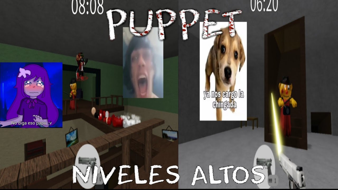 Roblox Puppet Así Es Jugar Contra Niveles Altos | Parte 2 con @Mc Pixel Studios Y @Team_Mint