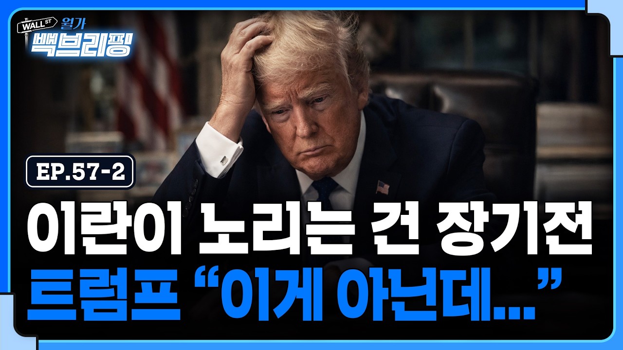 이란의 목표는 장기전..그런데 미국의 목표는 이란이 아니다? | 월가백브리핑
