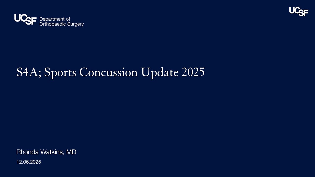 S4A; Sports Concussion Update 2025 | Rhonda Watkins, MD