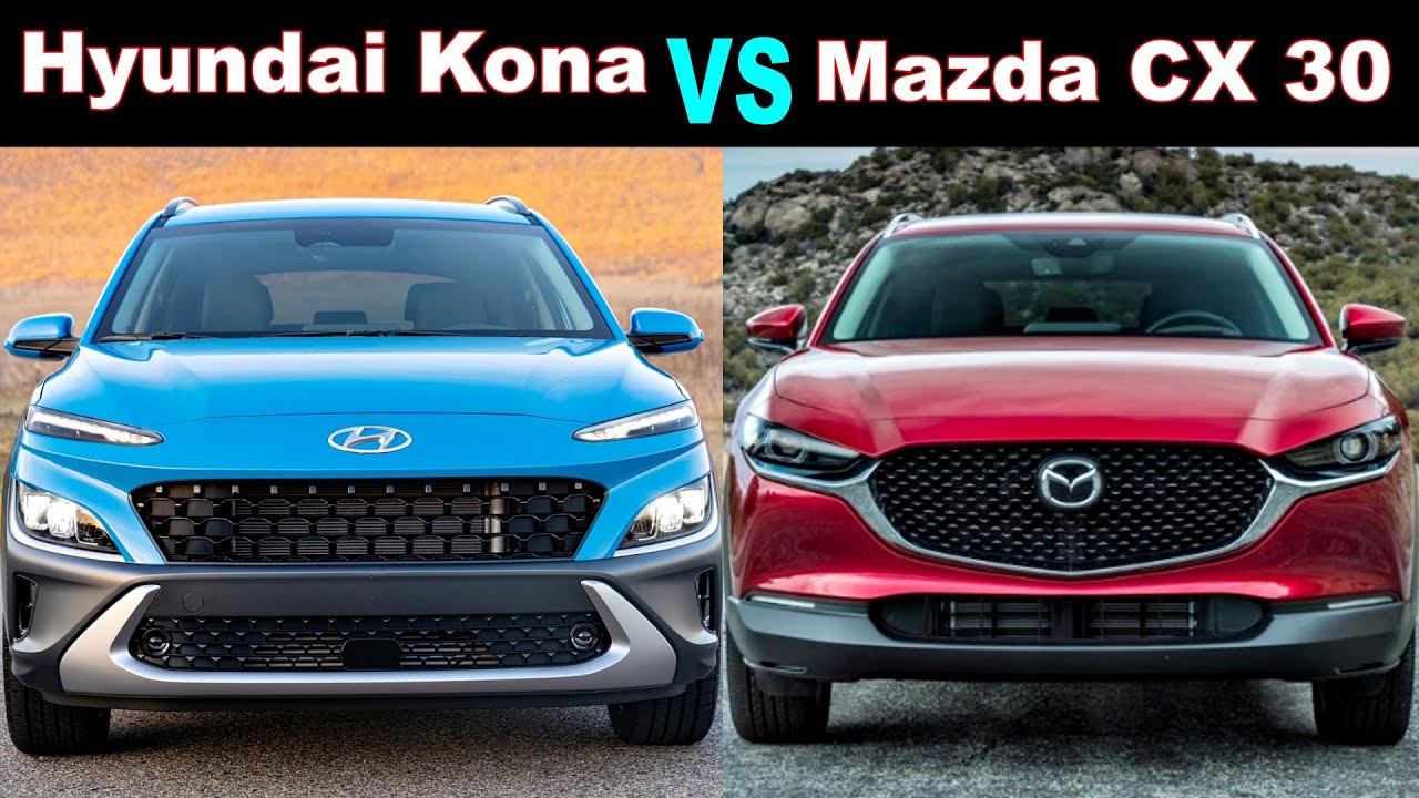 2022 hyundai kona vs mazda cx 30 (2022) First and second best small SUVs! hyundai kona, madzda cx30.