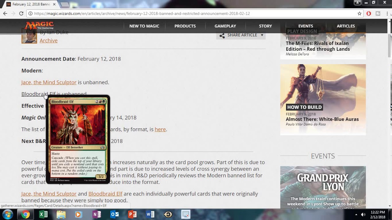 Bloodbraid Elf And Jace The Mindsculptor Unbanned! Good For Budget Brewers!