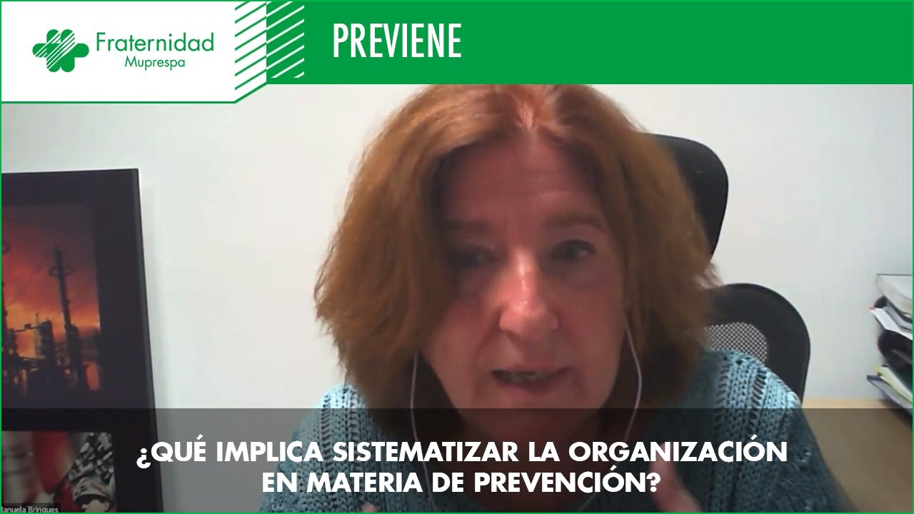 ¿Qué implica sistematizar la organización en materia de prevención?