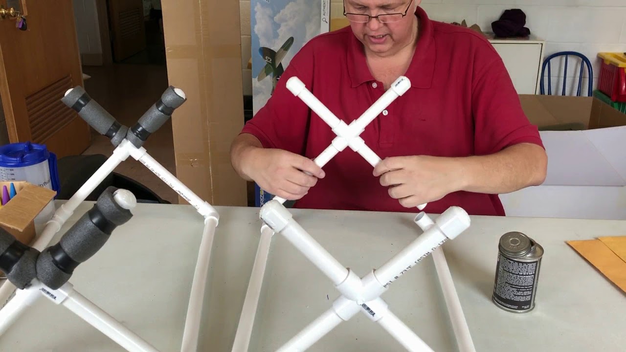 Making an airplane stand from PVC