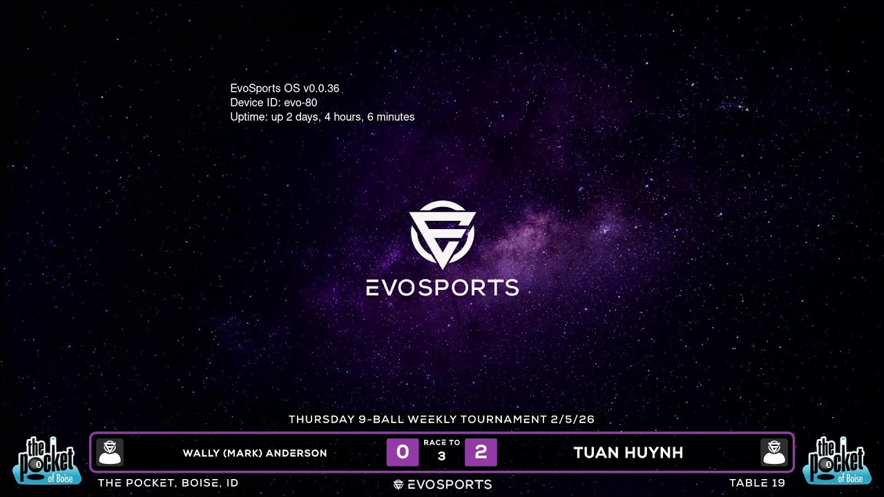 WALLY (MARK) ANDERSON vs TUAN HUYNH - THE POCKET - TABLE 19 | EvoSports