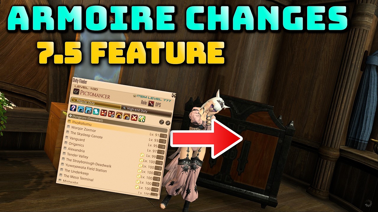 FFXIV: Изменения в системе хранения в патче 7.5 — экипировка для AF и подземелий!