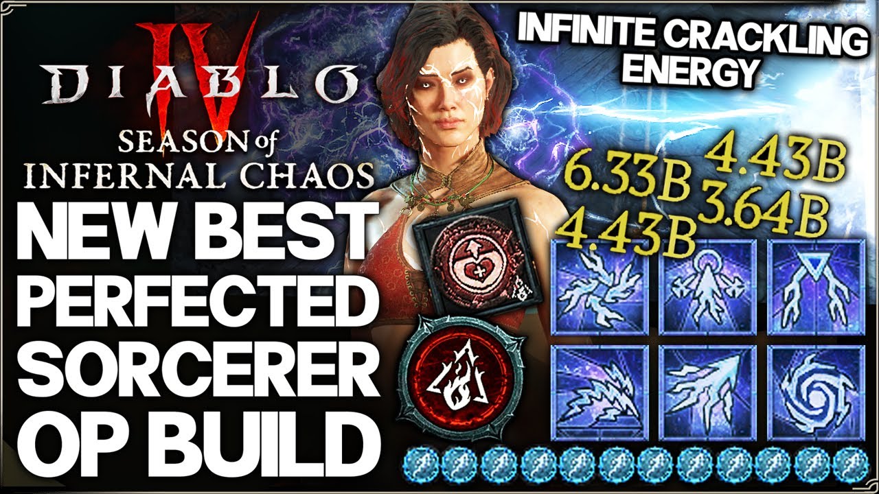 Diablo 4 - New Best OP 10 BILLION DPS Sorcerer Build - Season 10 Perfect Crackling Energy Guide!