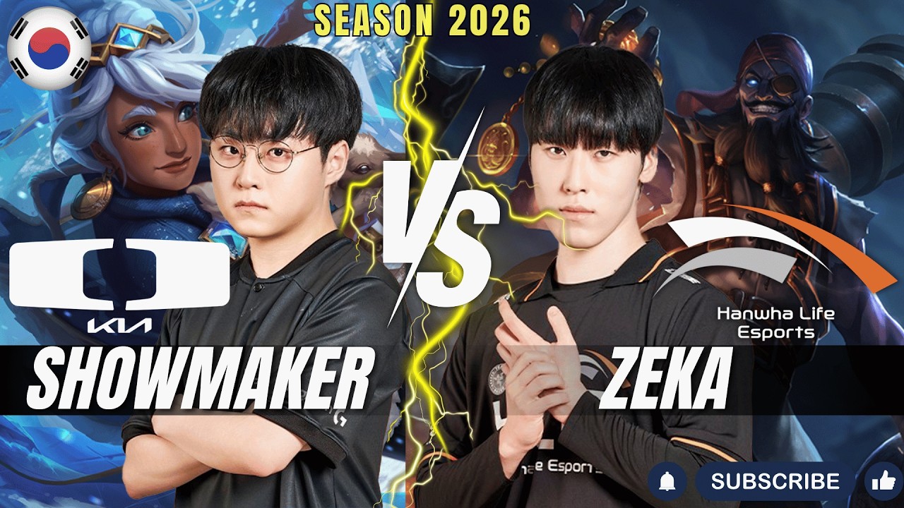 DK ShowMaker vs HLE Zeka - ShowMaker TALIYAH vs Zeka RYZE Mid - Patch 26.4 KR Ranked | lolrec