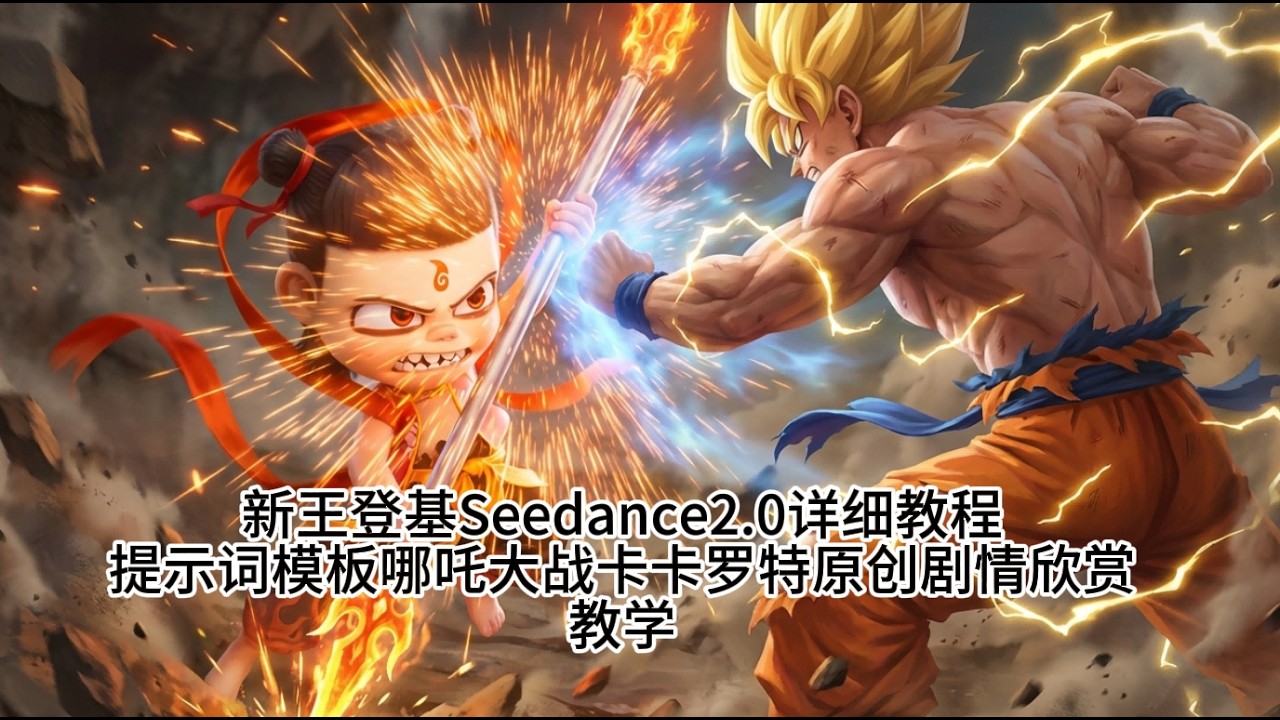 新王登基Seedance2.0详细教程+提示词模板+去水印工作流 哪吒大战卡卡罗特原创剧情欣赏+教学