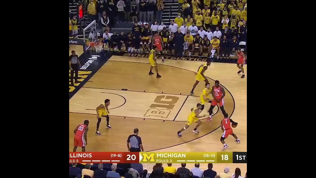 Highlight: 3-pointer by Alfonso Plummer vs. Michigan | B1G #Shorts