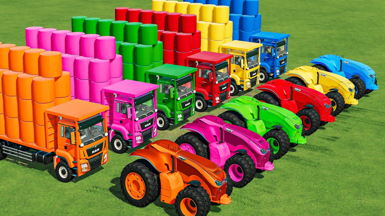 LAND OF COLORS! CASE AUTONOMOUS TRACTORS & TRUCKS! SILAGE BALING, LOAD! FS22