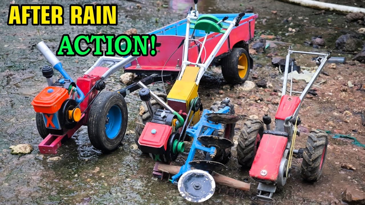 Epic RC Tractor Transport After Rain! Delivering RC Farm Machines To The Field