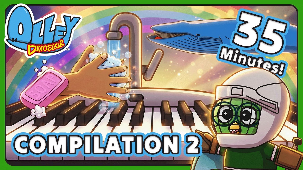 EPISODE COMPILATION 2 - 35 Min! | Olley Dinosaur | Learn Sing Explore | Educational Kids Songs