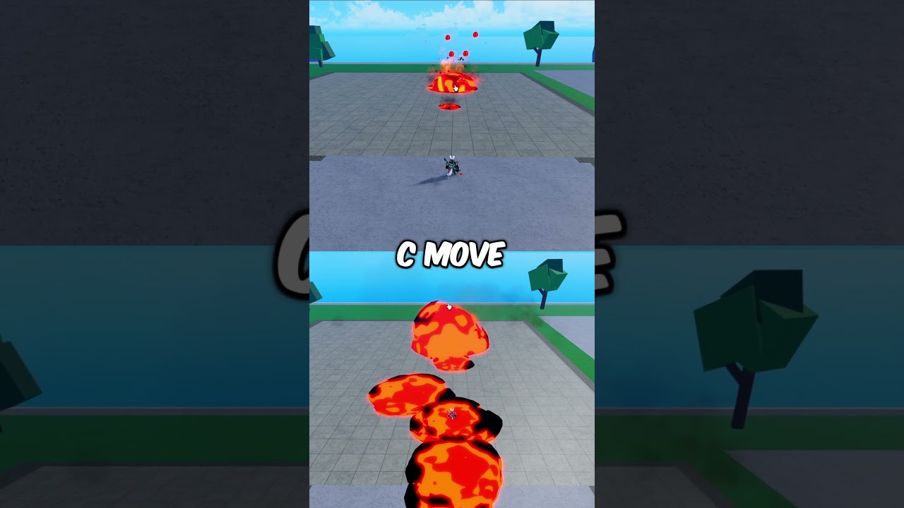 Magma V1 vs V2 showcase #roblox #bloxfruit #magmafruit #axyum #thirdsea