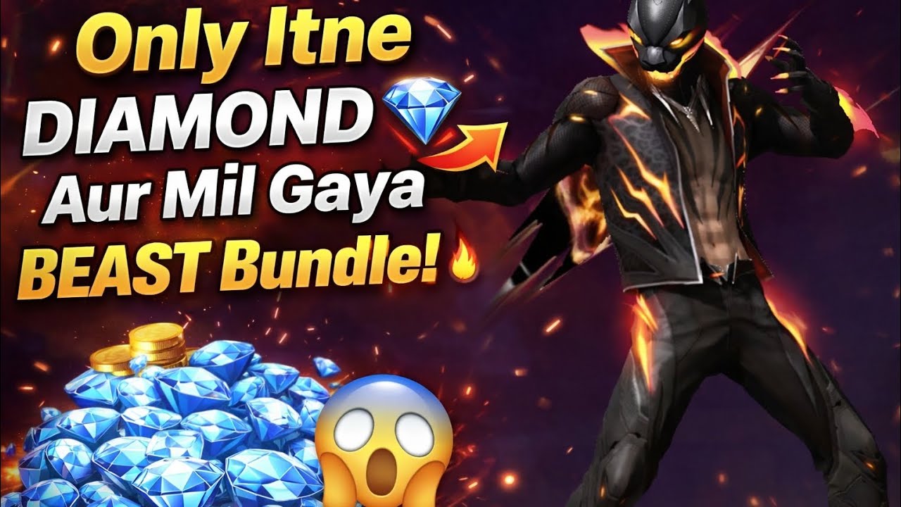 💎 Itne KM Diamond Aur Mil Gya Beast Bundle 🐺🔥#viralvideo #ffvideo 