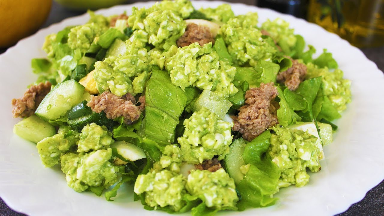 Салат с Тунцом и Авокадо Простой Рецепт Очень Вкусного Салата