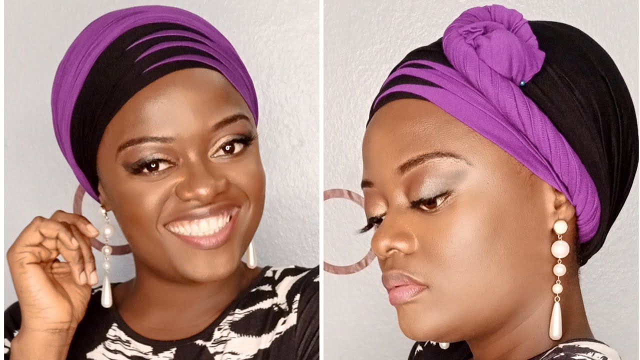 2 manières d'attacher ses foulards | comment faire un chic foulard 2 tons | turban|foulard Africain