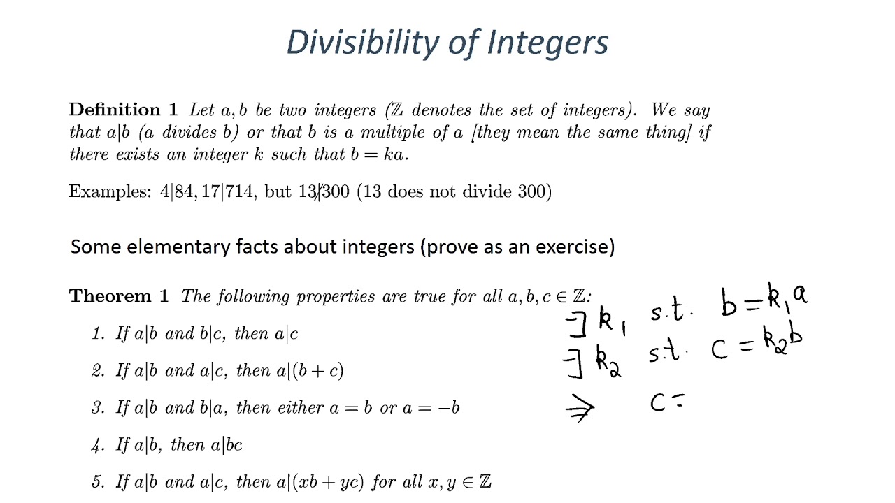 Divisibility of Integers