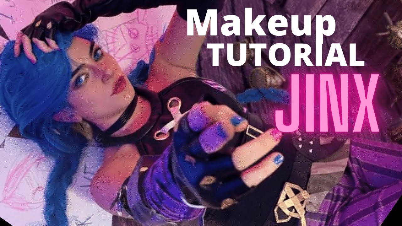 Jinx Cosplay Makeup Tutorial ميك اب  كوزبلاي جينكس