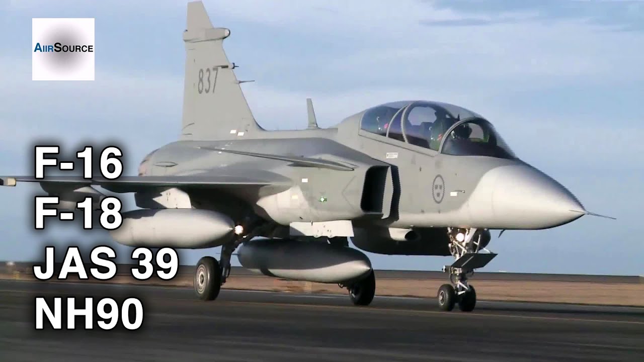 Norwegian F-16, Finnish F-18, Swedish JAS 39, Finish NH90 in Action