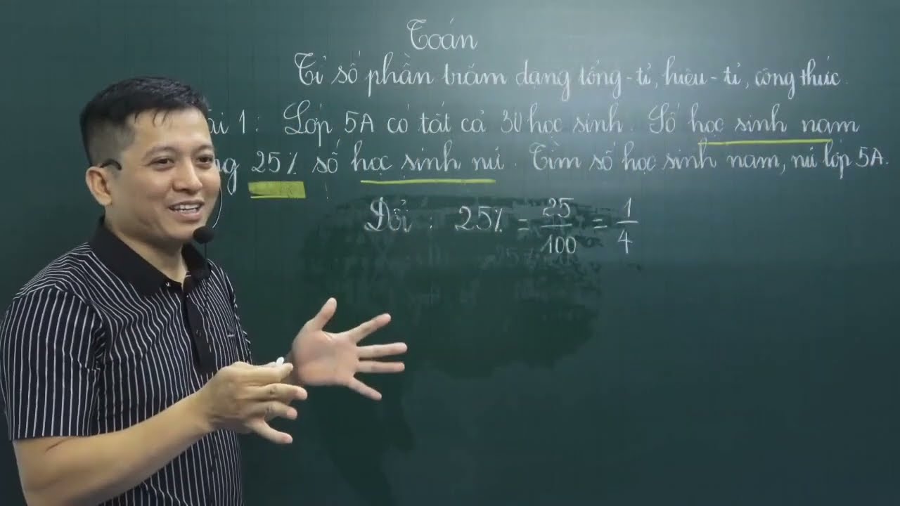 [HỌC ZOOM LỚP  5 ] TỈ SỐ PHẦN TRĂM DẠNG TỔNG TỈ, HIỆU TỈ, CÔNG THỨC TÍNH -Thầy Khải- SĐT: 0943734664