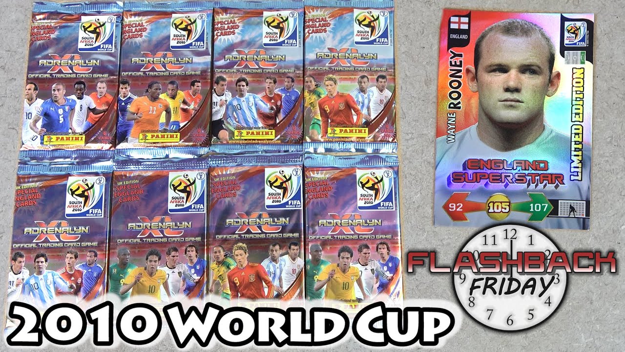Opening 10 Adrenalyn XL 2010 World Cup Packs | Wayne Rooney Limited Edition | Flashback Friday