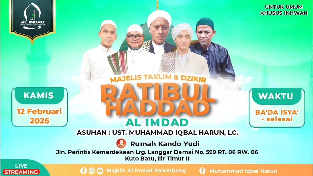 Ikhtitam Sementara Majelis Zikir Rotibul Haddad rutin setiap malam Jumat.