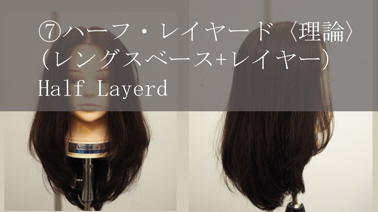ハーフ・レイヤード〈理論〉＜美容師のカットの理論・技術・基礎勉強の独学・ヘアスタイルの講習＞