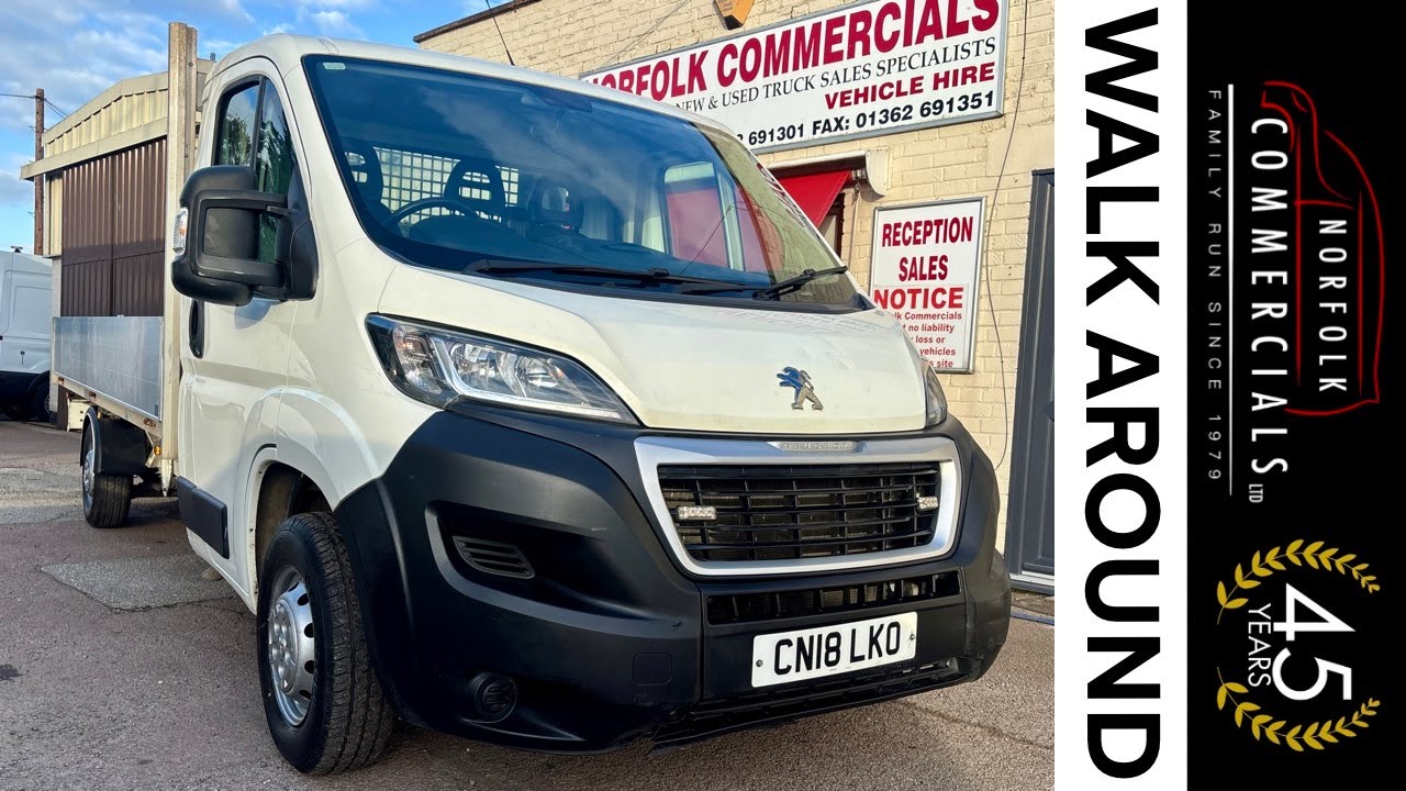 Walk around video for a Peugeot Boxer 2.0 BlueHDi Aluminium Dropside 130ps