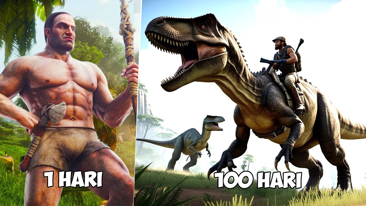 BISAKAH AKU BERTAHAN HIDUP 100 HARI DI DUNIA PENUH DINOSAURUS INI? - ARK SURVIVAL EVOLVED