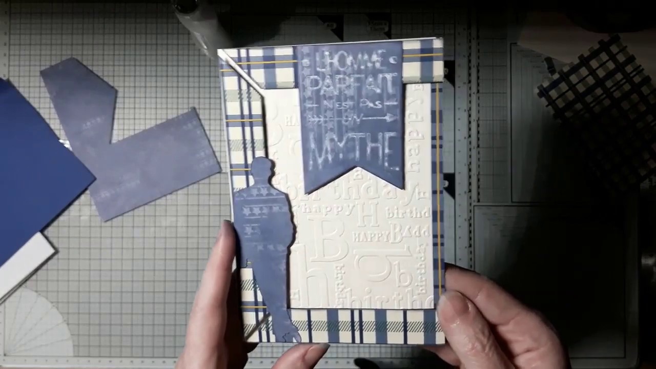 [ TUTO Scrap ] Carte Masculine Anniversaire