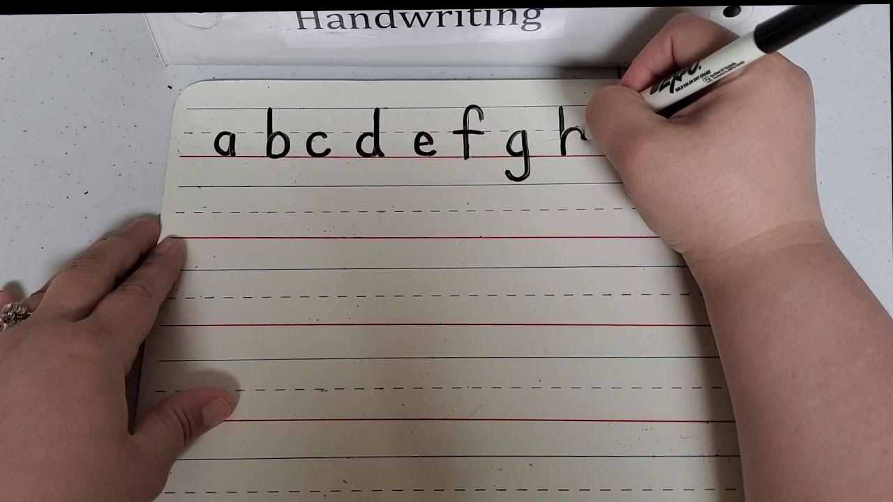 Handwriting -Lowercase Letter Formations using Handwriting Without Tears verbal cues