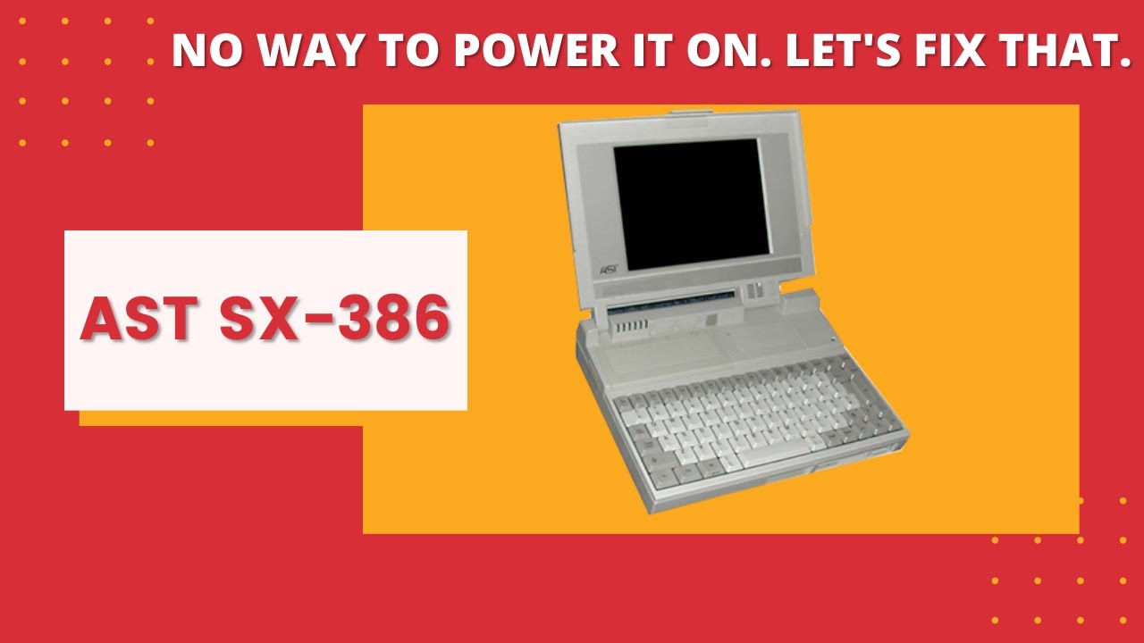 AST Advantage NB-SX25 386 Laptop: No Power Supply? No Problem!