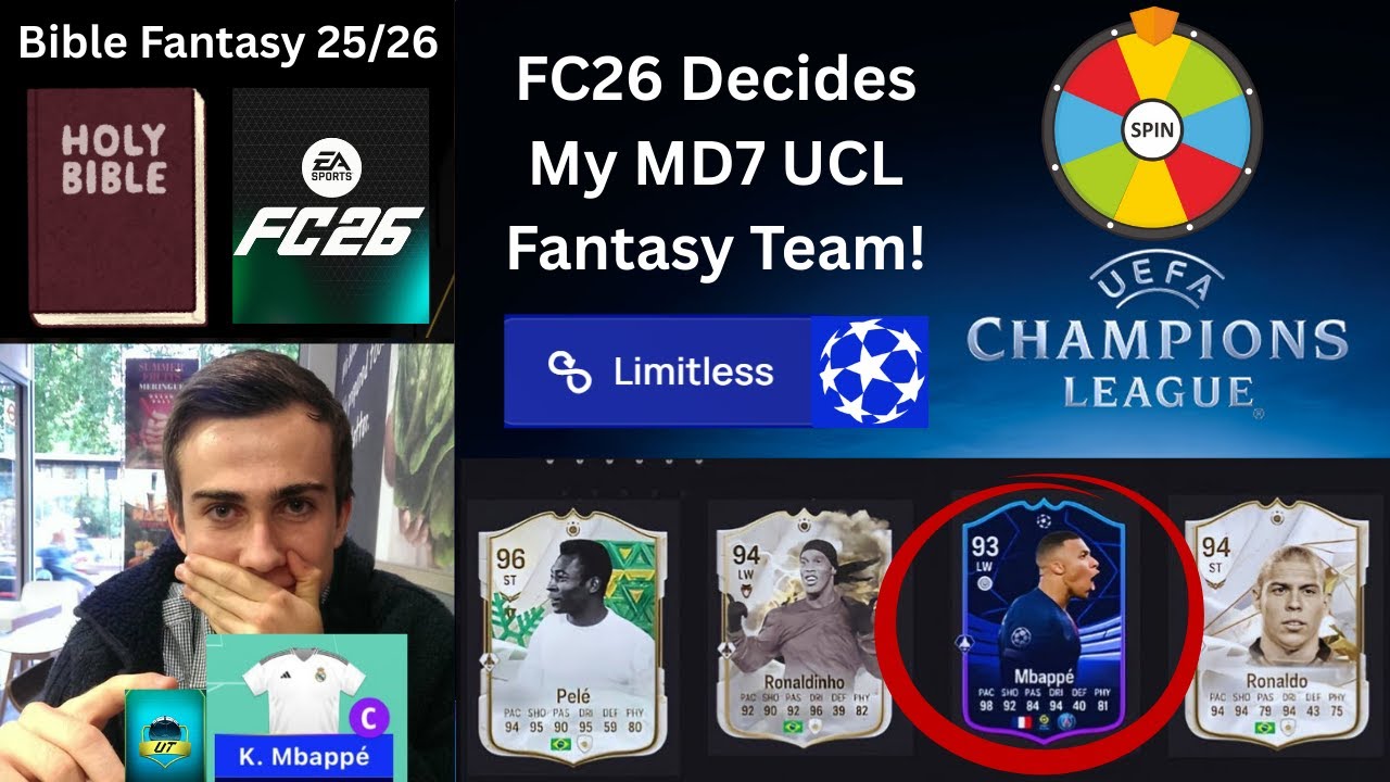 FC26 DRAFT MODE + SPINNER DECIDES MY UCL FANTASY TEAM FOR MD7!