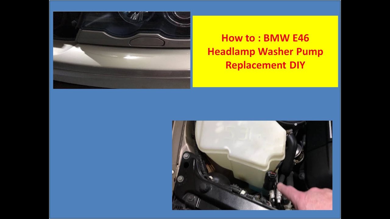 How to replace headlight washer pump - BMW E46 DIY