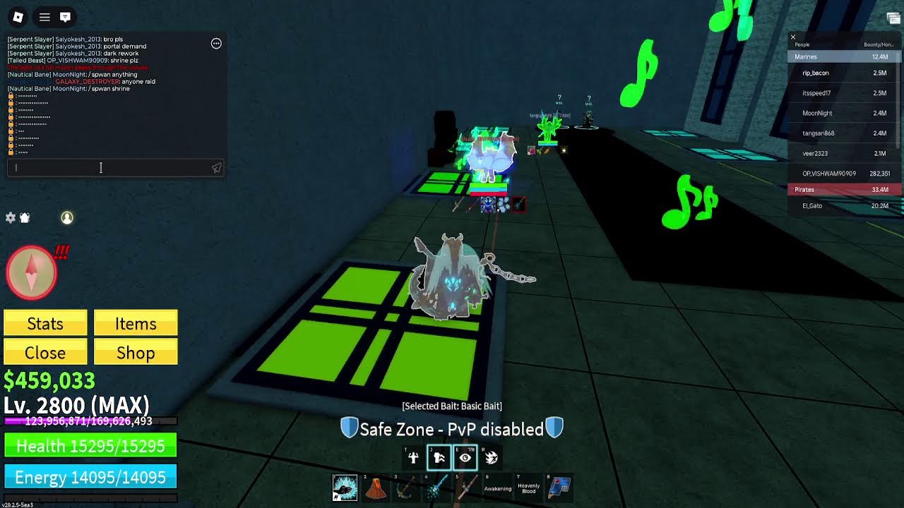 playing blox fruits