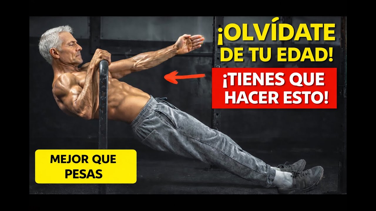 5 Ejercicios sin pesas que construyen más músculo que las mancuernas después de los 50 años