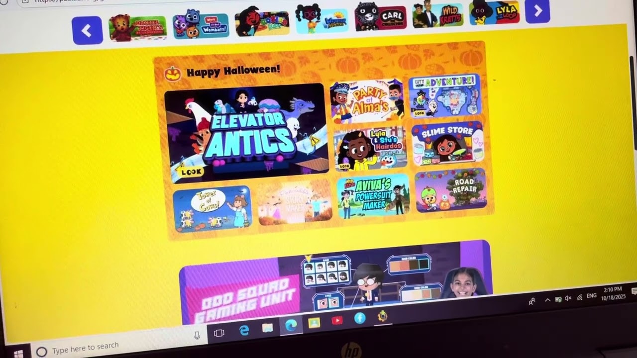 PBS Kids games Halloween ￼