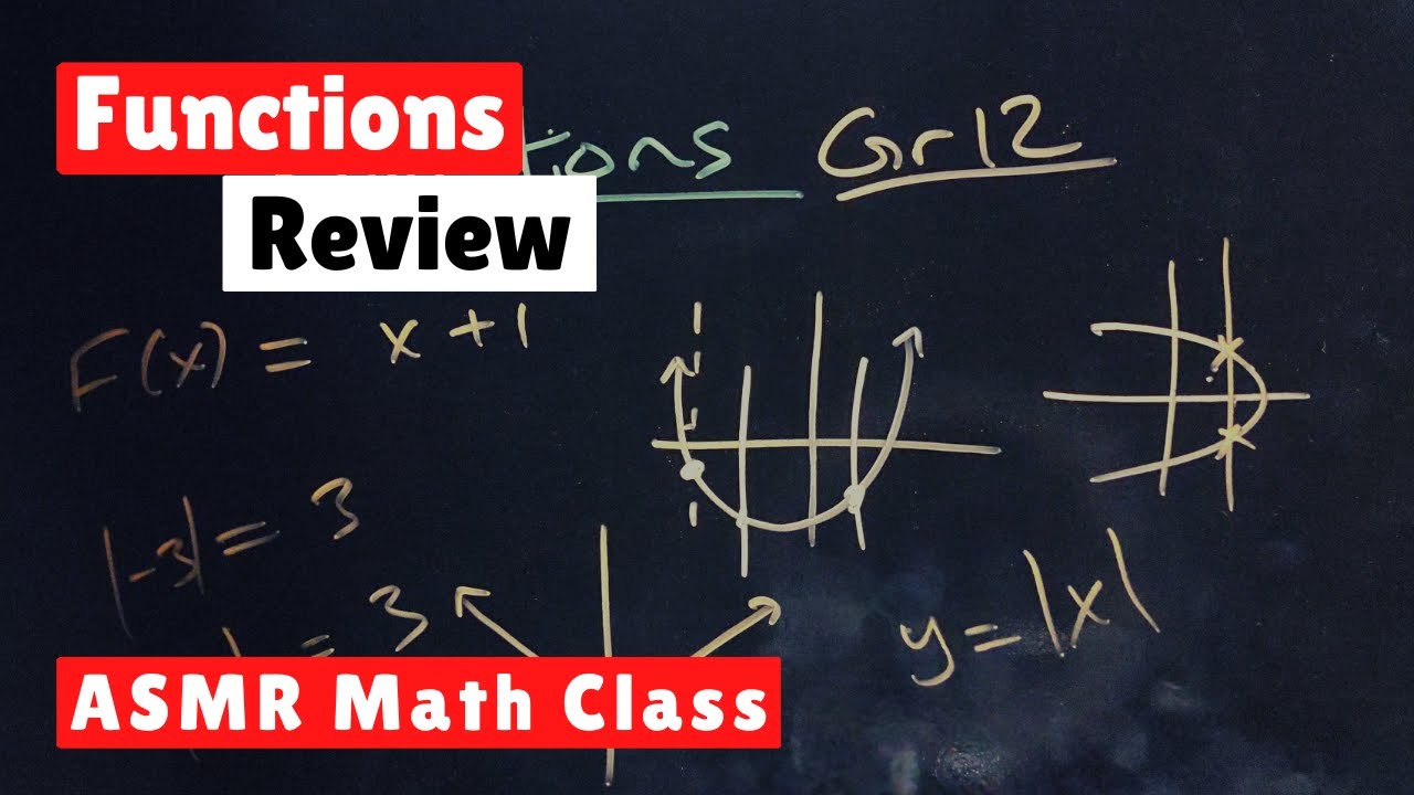 Functions Review - ASMR Math Class - Male Whispers, Markers & Blackboard Sounds