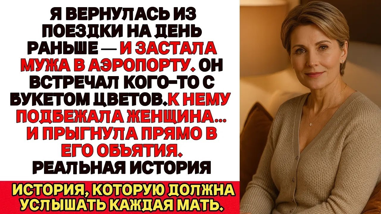 Я ПЛАКАЛА, ЧИТАЯ! Я вернулась на день раньше… Муж встречал её с цветами, она прыгнула ему на рук