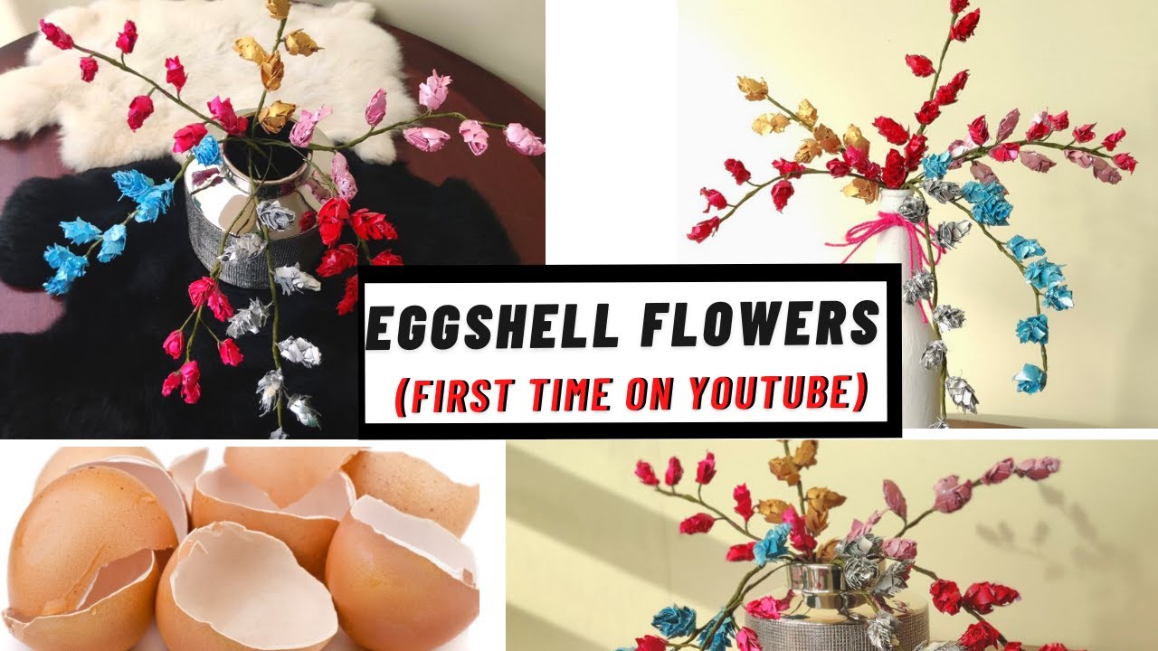 DIY Easy Egg shell Craft Ideas| Egg shell Flower Tutorial | Best Out of Waste|Minitha Abraham