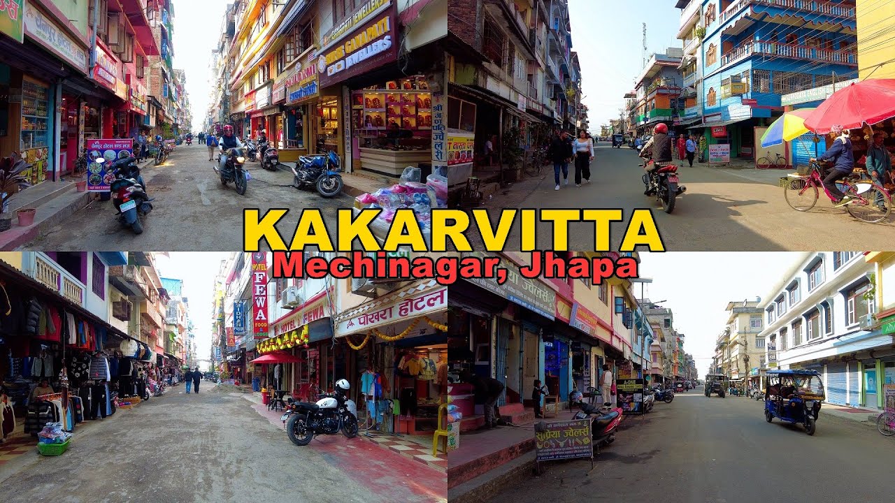Kakarvitta, Jhapa District, Nepal - 4K Virtual Walk Around Market Area 2025