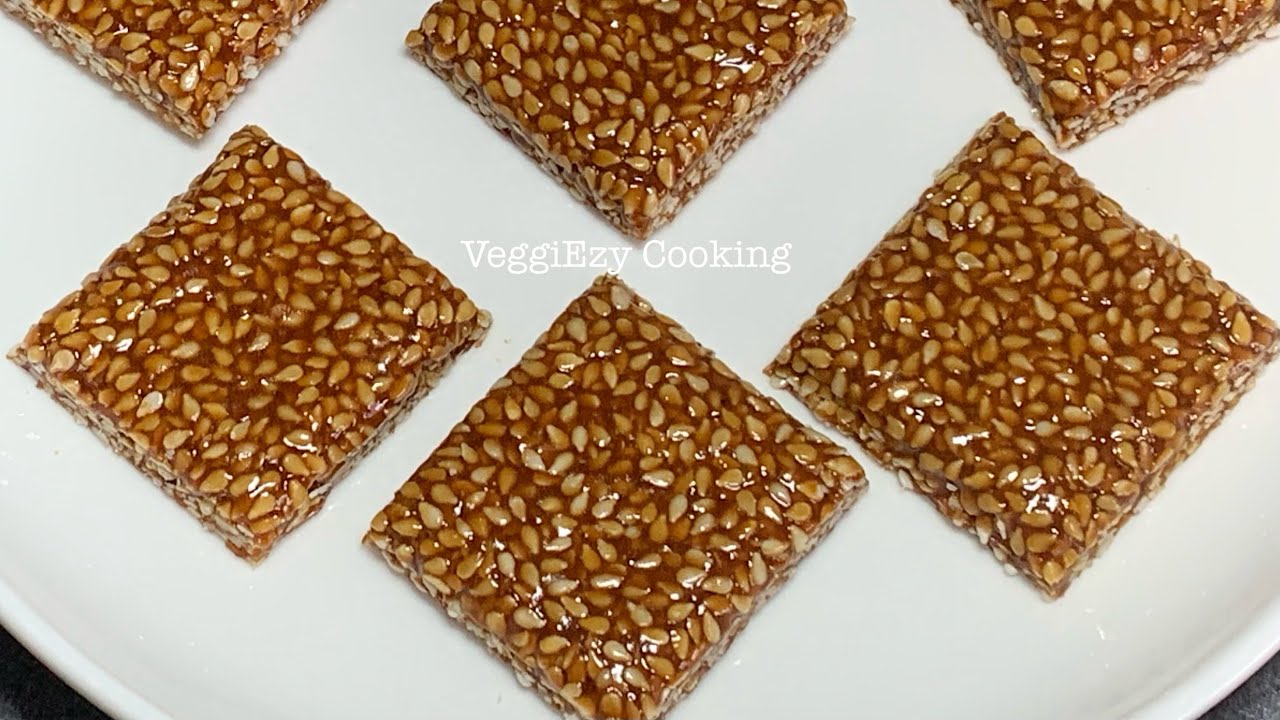 3 ingredient Sesame candy |crunchy & healthy Sesame Chikki | Til ki chikki |sweets with Sesame seeds