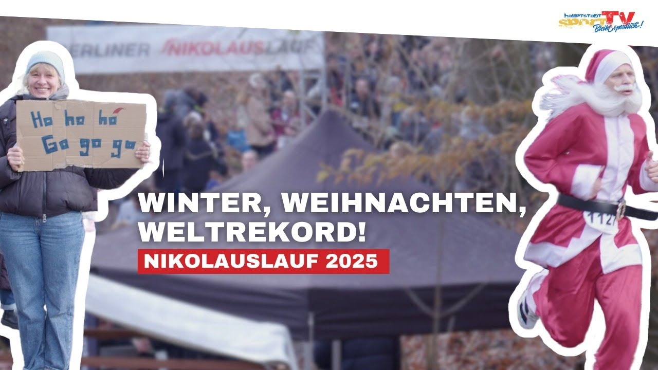 WELTREKORD beim NIKOLAUSLAUF 2025 – Weihnachtsmann rennt Halbmarathon in 1:20!