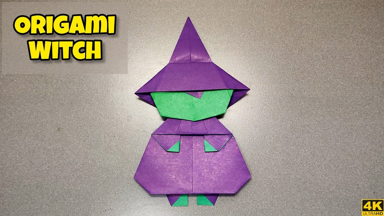Origami Witch | Halloween Origami | Origami tutorial | Paper craft